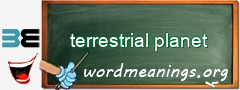 WordMeaning blackboard for terrestrial planet